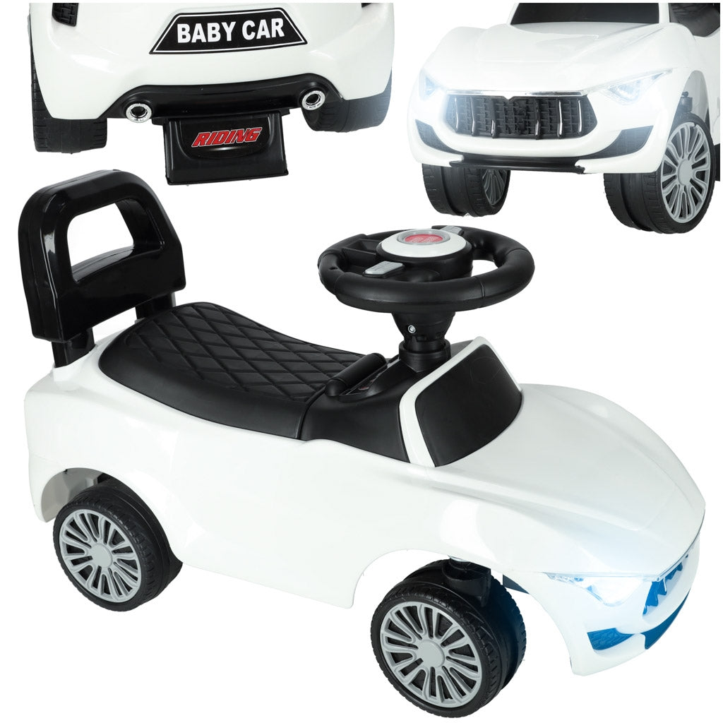 Pushchair car with sound and lights white