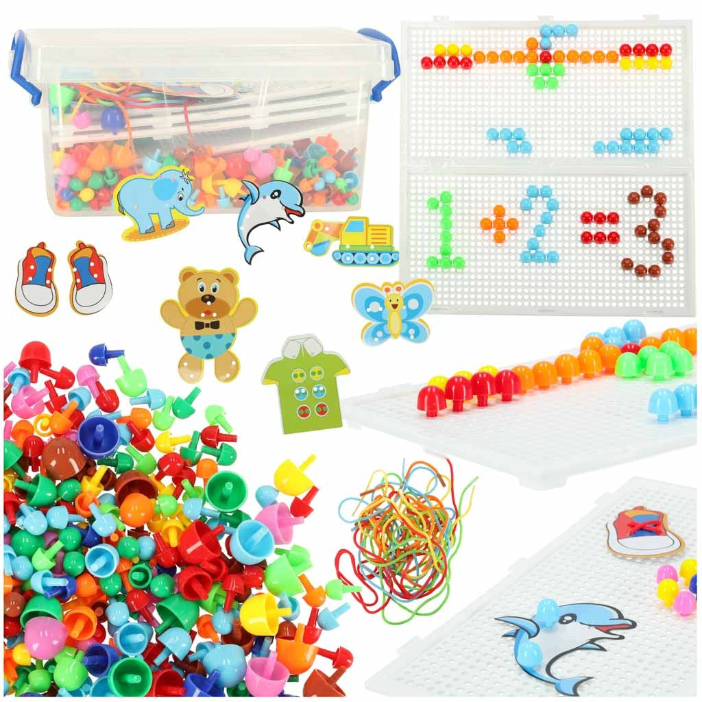 Puzzle pins mushrooms + learning to sew set of 603el