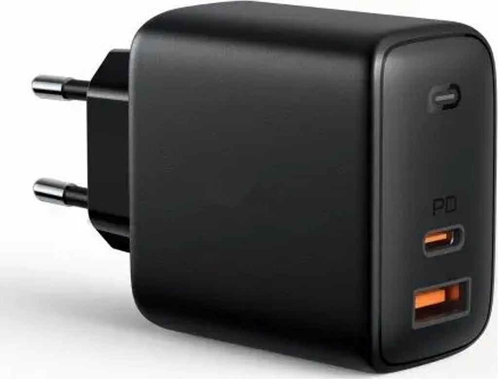Quick charger USB-C & USB-A, PD, 65W - Black