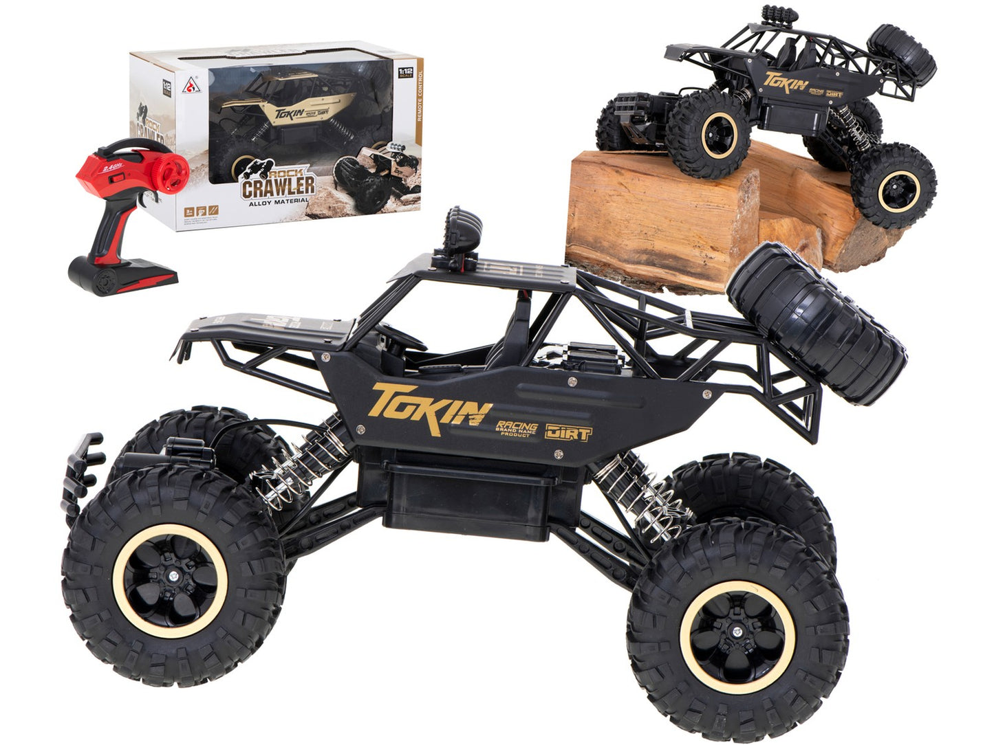RC car Rock Crawler 1:12 4WD METAL black