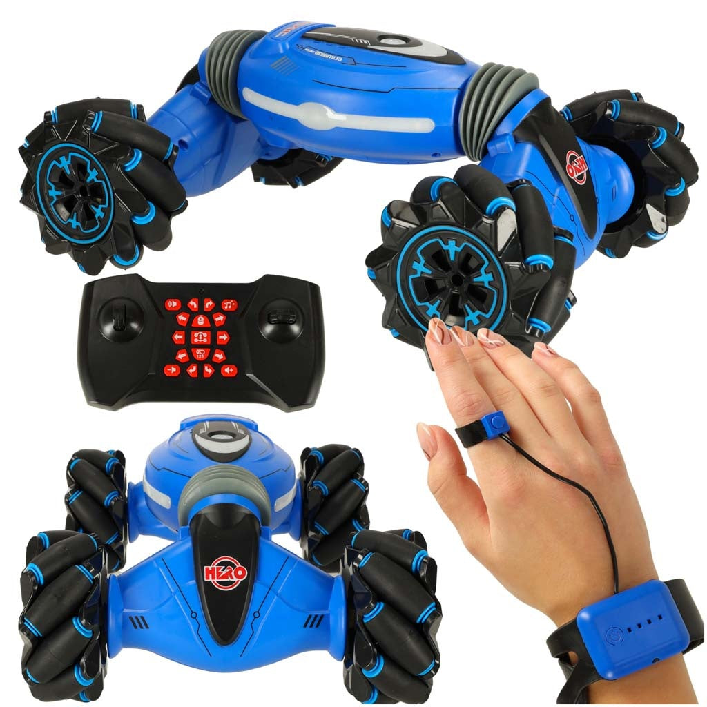 RC car Stunts dancing stunt 360 blue
