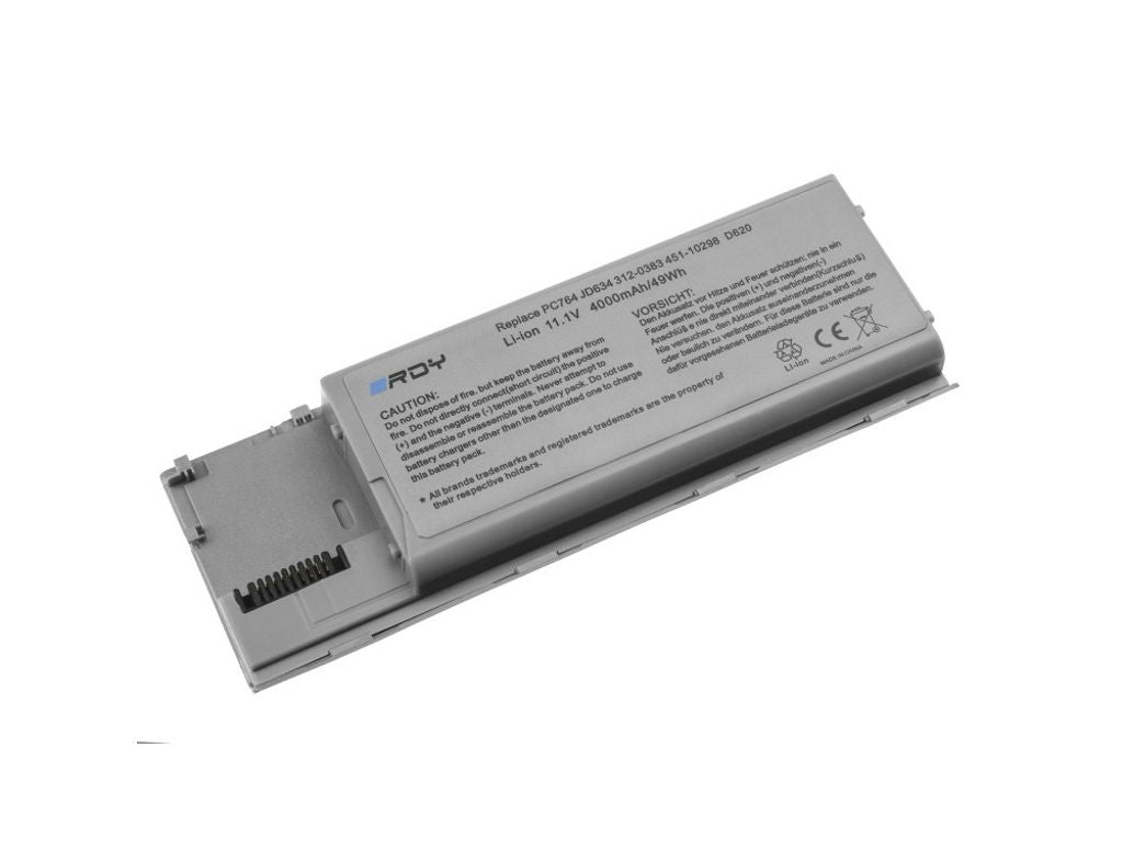 RDY Battery PC764 JD634 for Dell Latitude D620/D630/D630N/D631 – 11.1V, 5200mAh