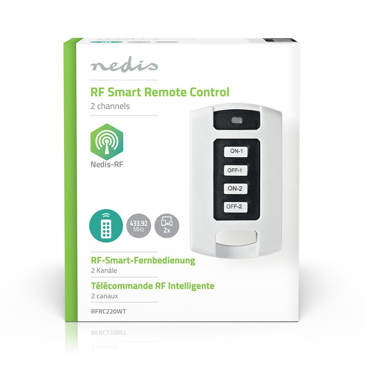 RF remote control | 2 Channels | Programmable buttons