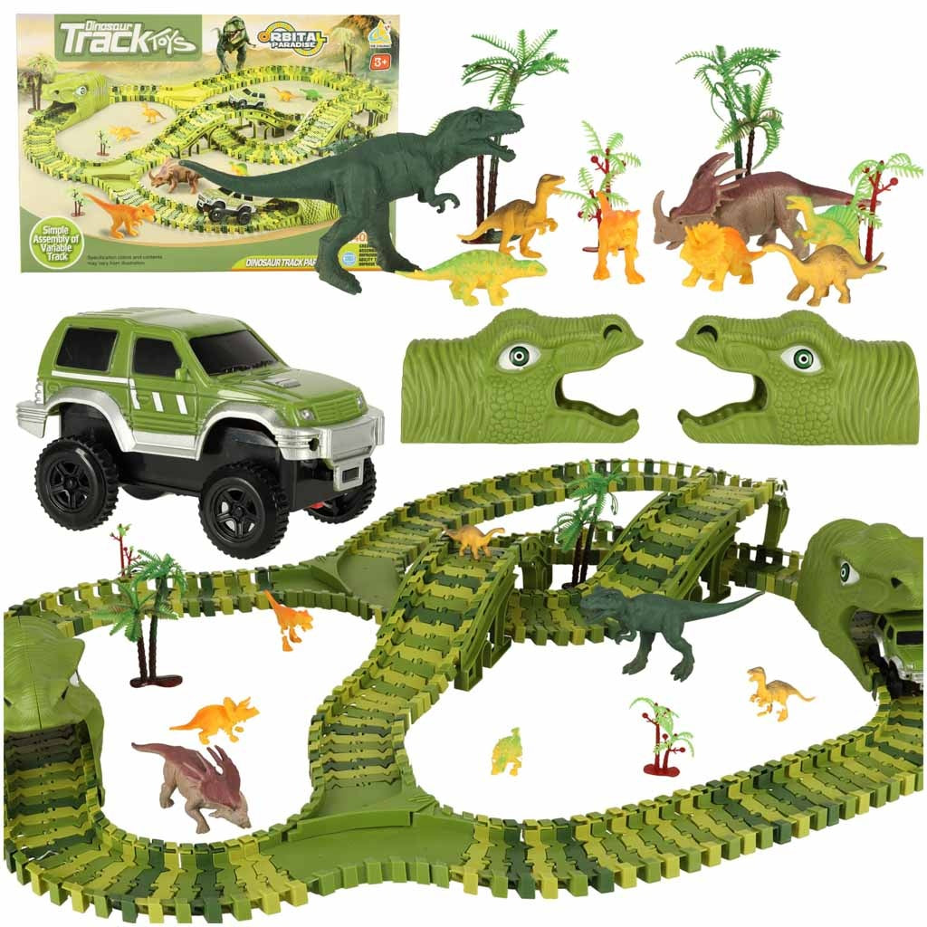 Racetrack dinosaurs cars 240 elements