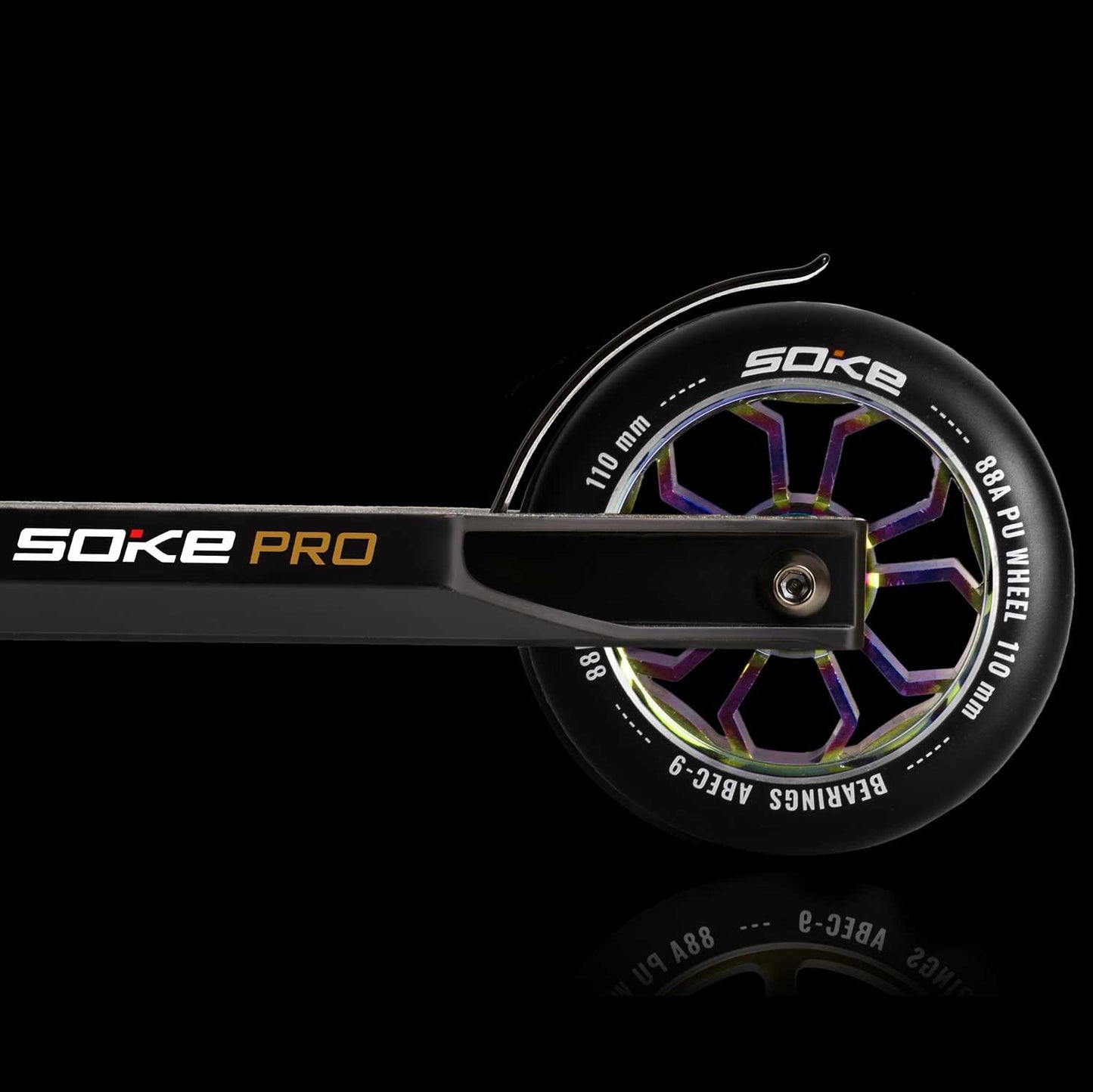 Rainbow colored wheels for scooter 110 mm, 2-pack