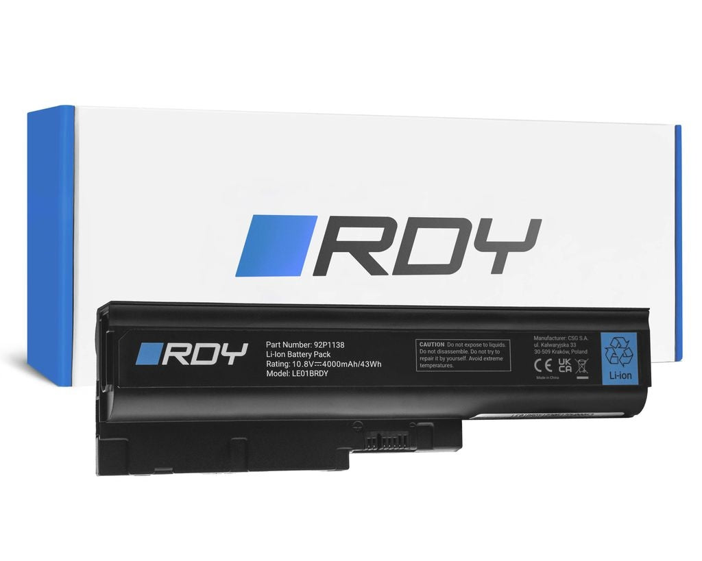 Rdy Batteri 42T4504 42T4513 92P1138 92P1139 För Lenovo Thinkpad R60 R60E etc.