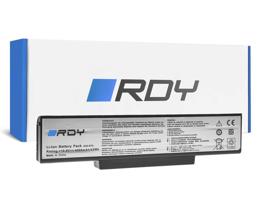 Rdy Batteri A32-K72 För Asus N71 K72 K72J K72F K73S K73Sv N71 N71J