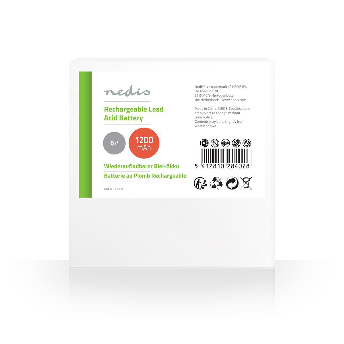 Rechargeable lead acid battery | Lead-acid | Rechargeable | 6 V| 1200 mAh