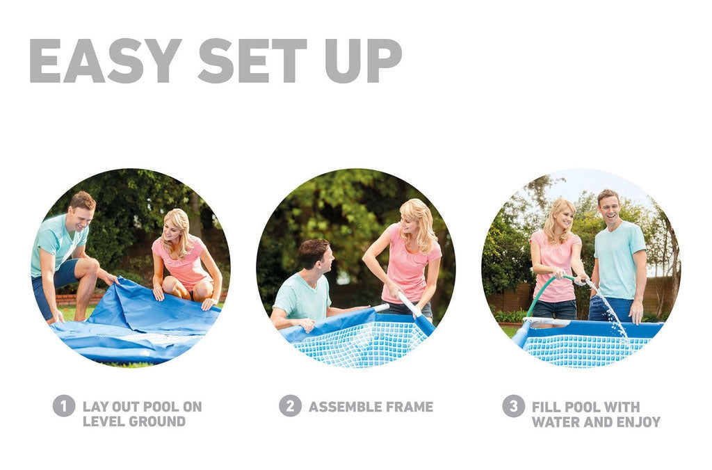 Rectangular frame garden pool 450x220x84 cm, 7127L, INTEX 28273