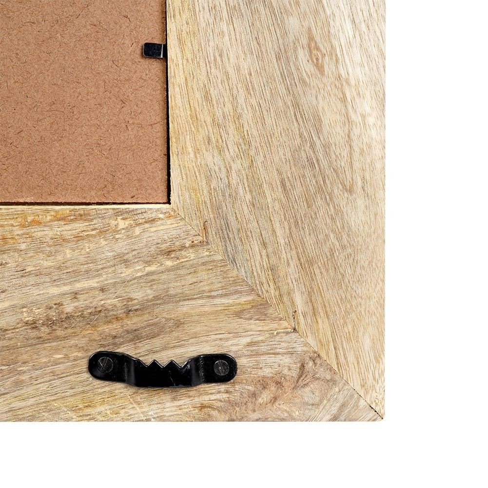 Rectangular wall mirror 50x40 cm in elegant mango wood