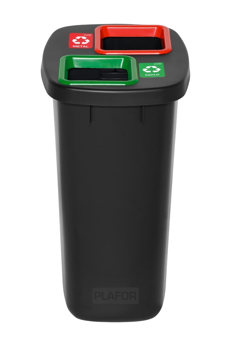 Recycling Bin with Dual Compartments, 90L Capacity