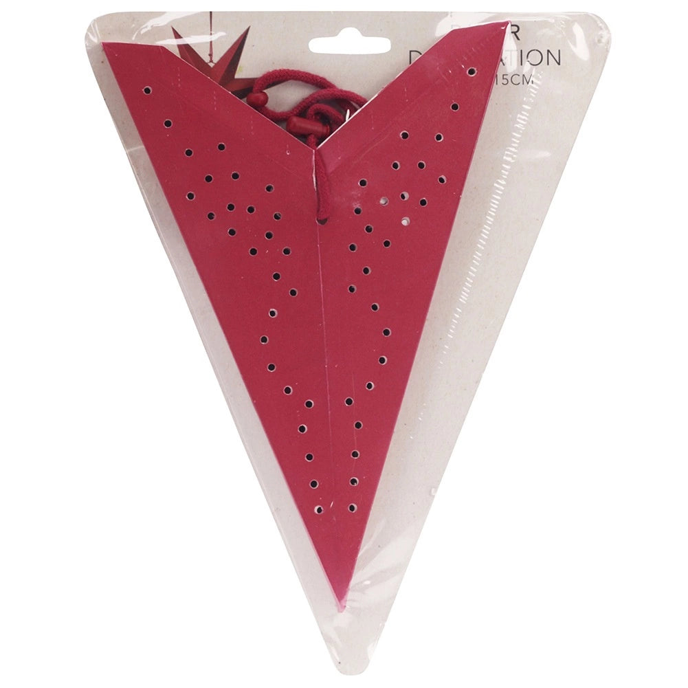 Red Paper Decorative Star, 45 cm, Openwork Design
