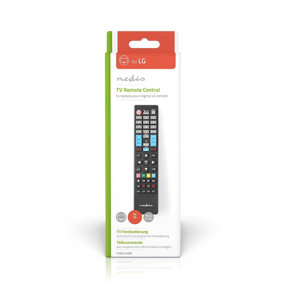 Replacement Remote Control | Fits: LG | Fixed | 1 Unit | Amazon Prime / Disney + Button / Netflix Button / Rakuten TV Button | Infrared | Black