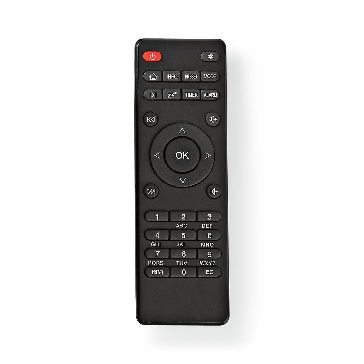 Replacement Remote Control | Fits: RDIN3000BK / RDIN4000BK / RDIN5000BK / RDIN5005BK | Fixed | 1 Unit | Ready Lay-out | Infrared | Black