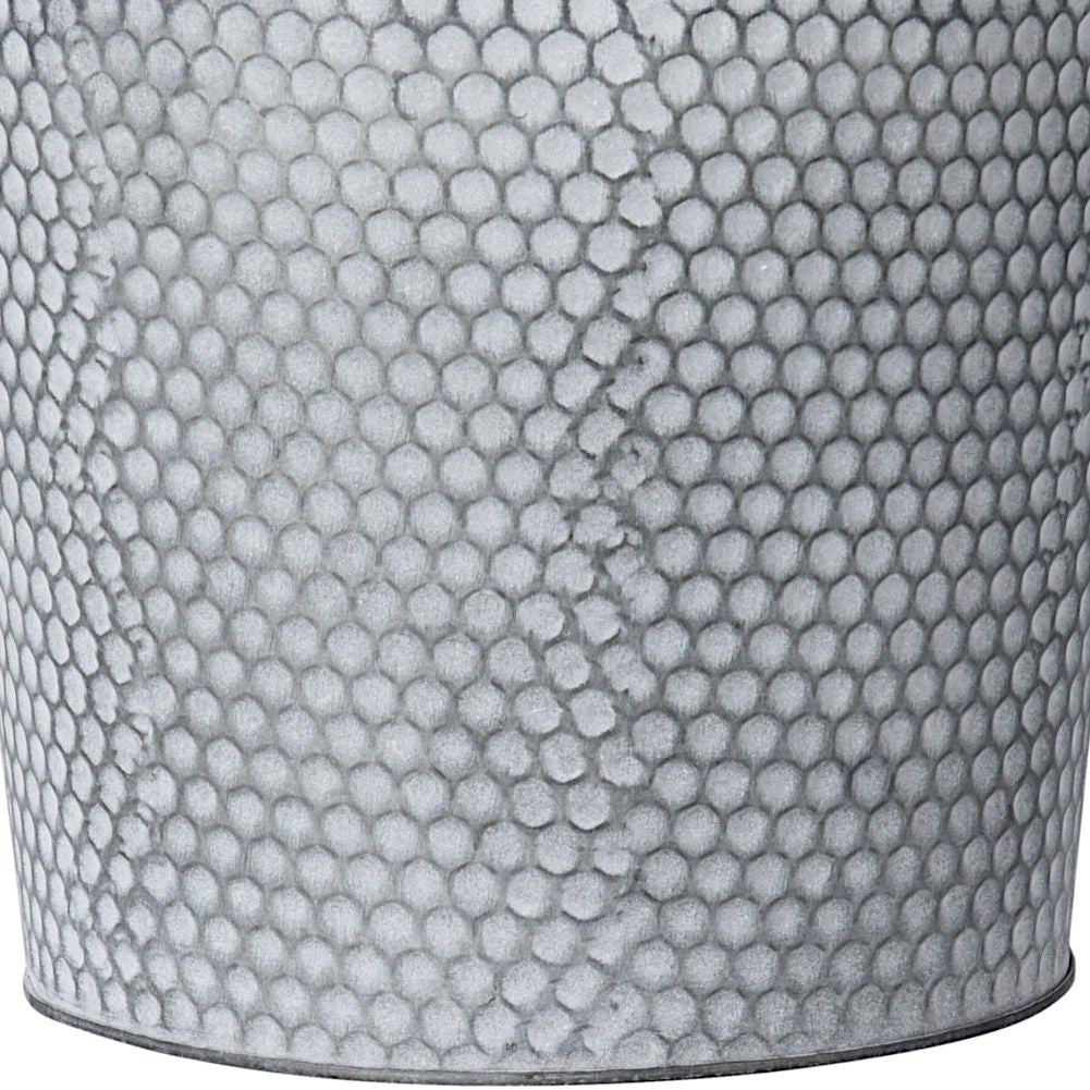 Retro Metal Pot with Rope Handle for Indoors and Outdoors