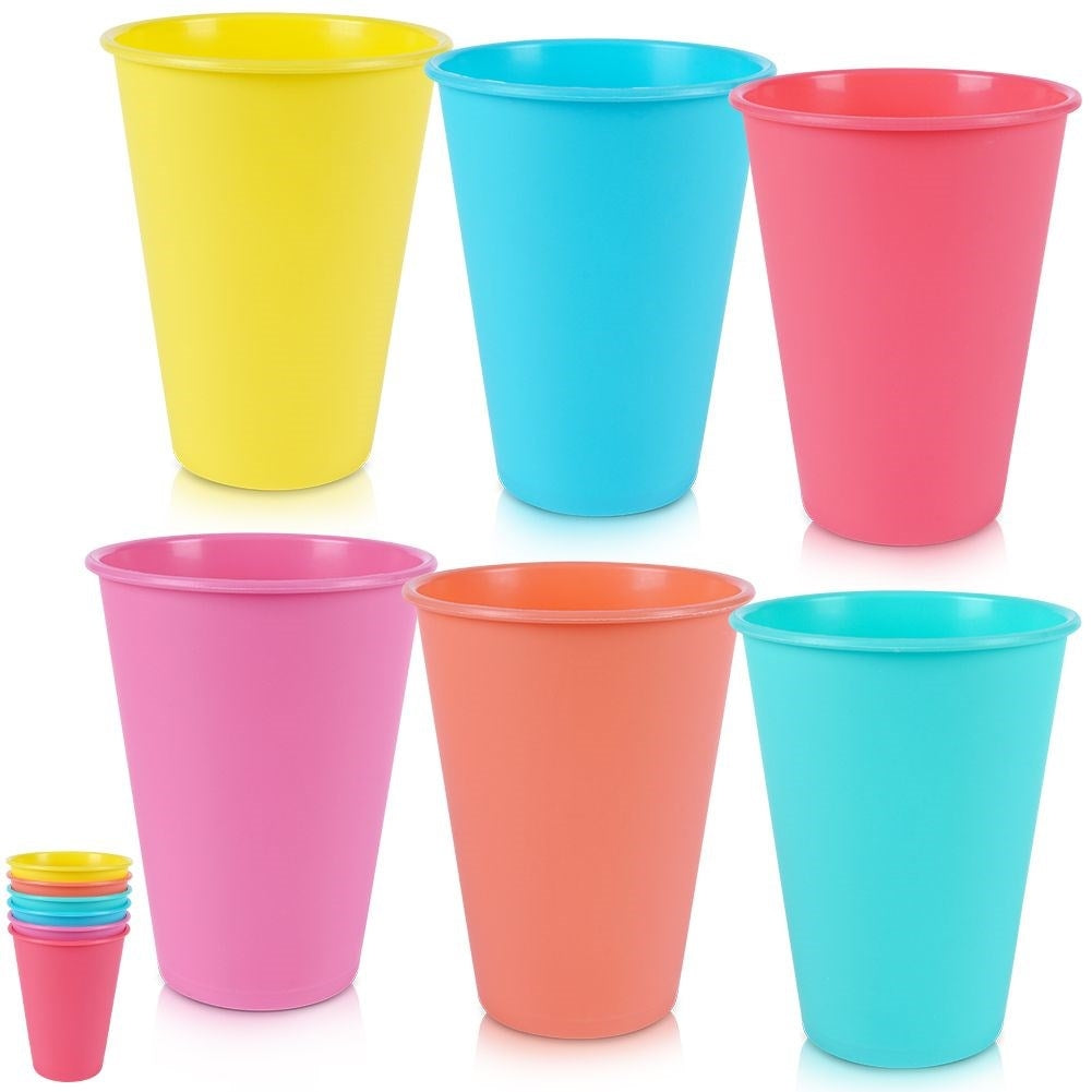 Reusable Mugs in Durable Plastic, Several Colors