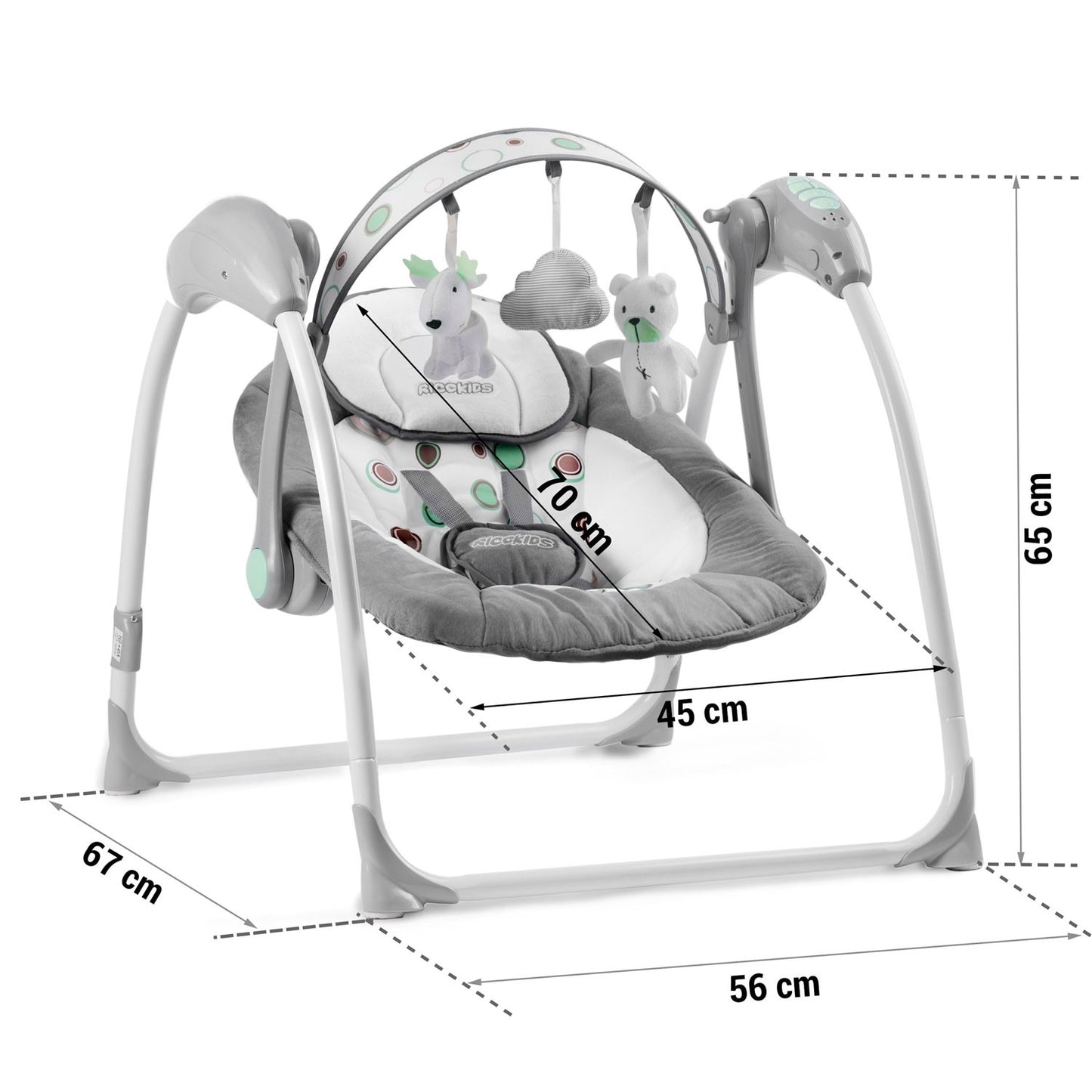 Ricokids 7321 automatic rocking chair with music