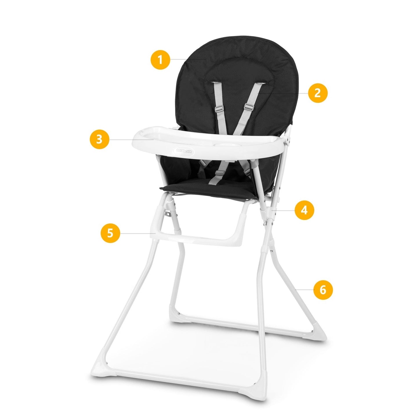 Ricokids FANDO black highchair with table