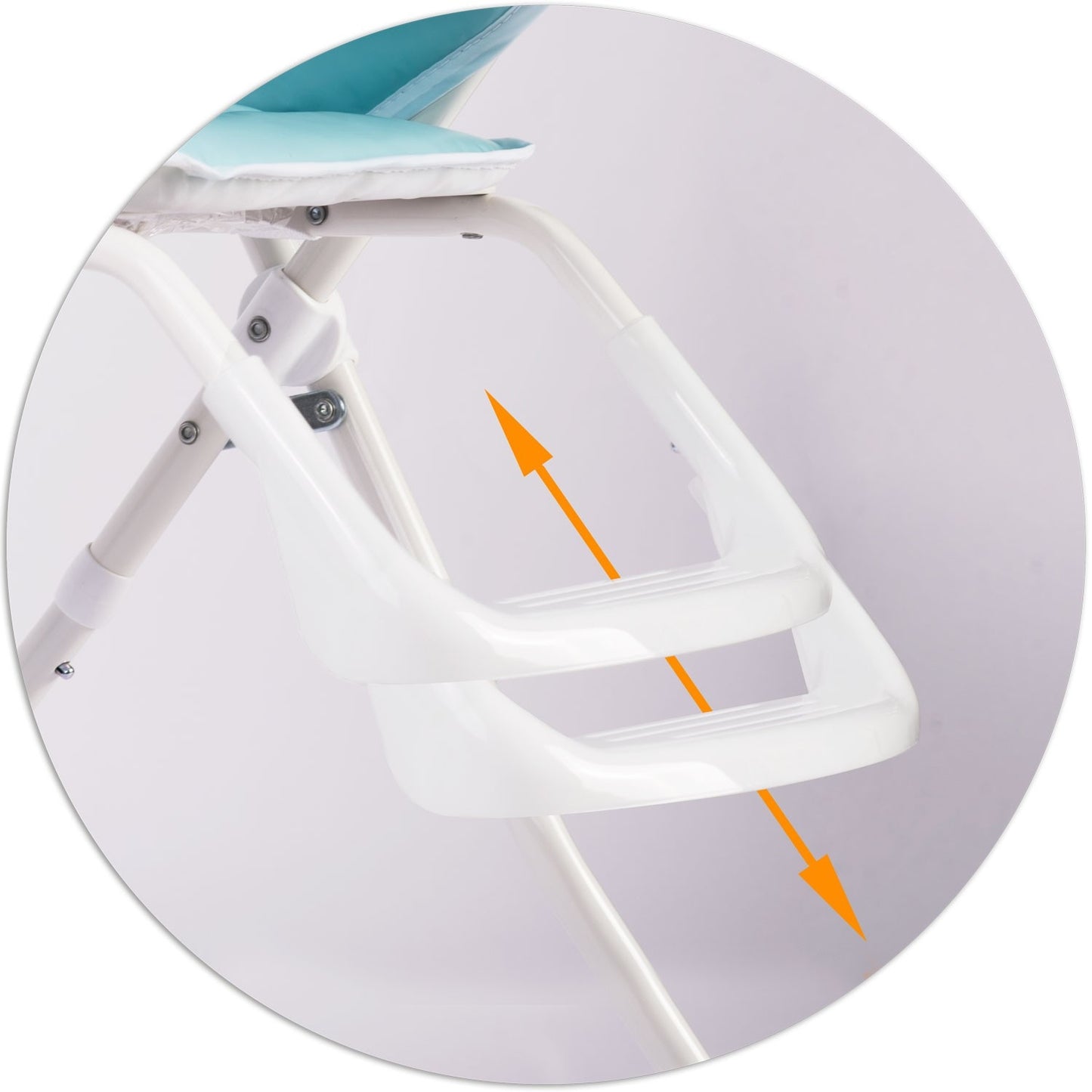 Ricokids FANDO high chair with table, blue + free basket