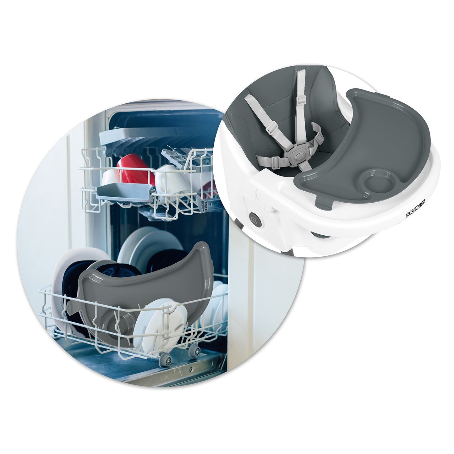 Ricokids Mani feeding chair gray
