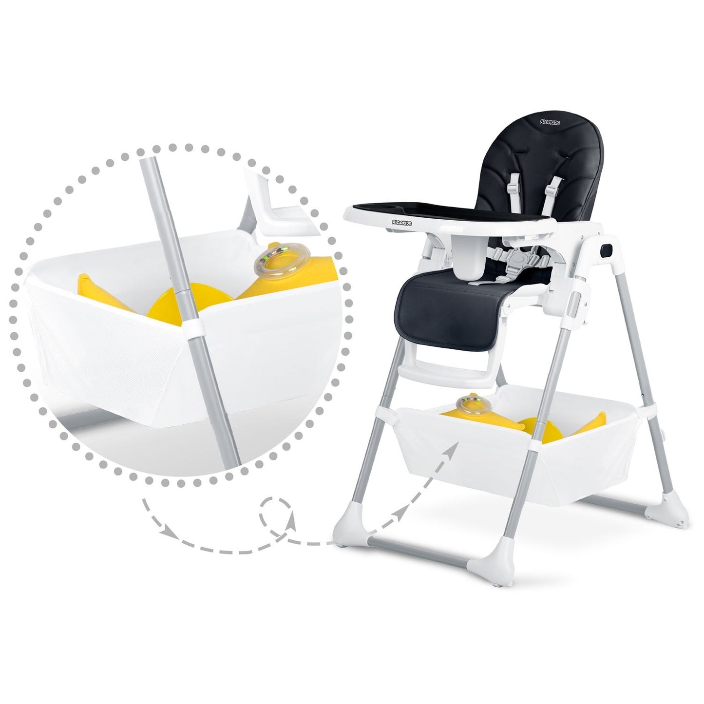 Ricokids Tulo Black Dining Chair for Children