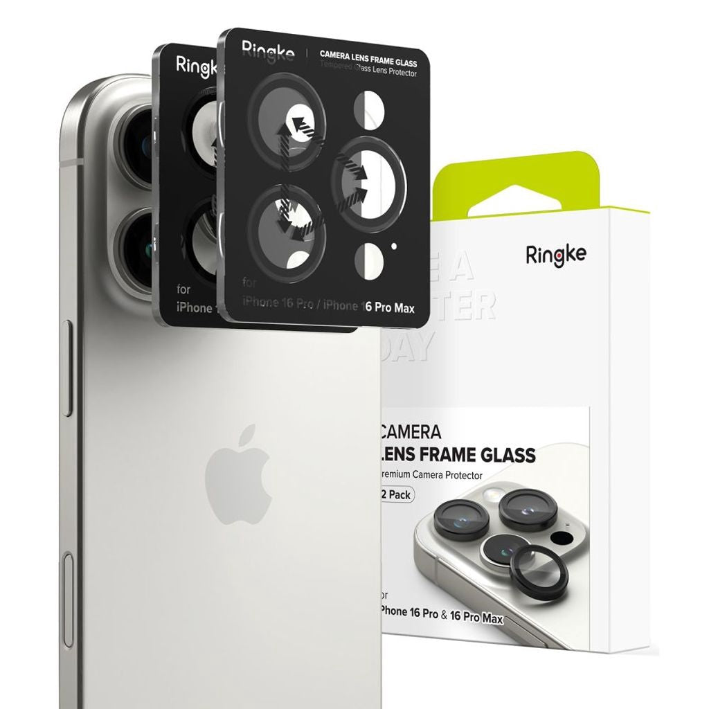 Ringke Kameraramskydd 2-pack Linsskydd för iPhone 16 Pro/16 Pro Max - Svart