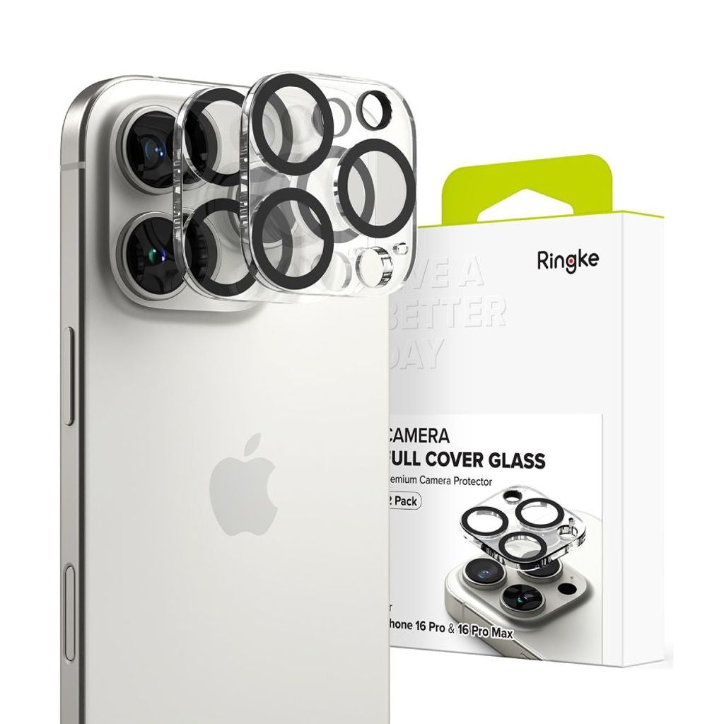Ringke Kameraskydd 2-Pack Härdat Glas Linsskydd För iPhone 16 Pro/16 Pro Max - Transparent