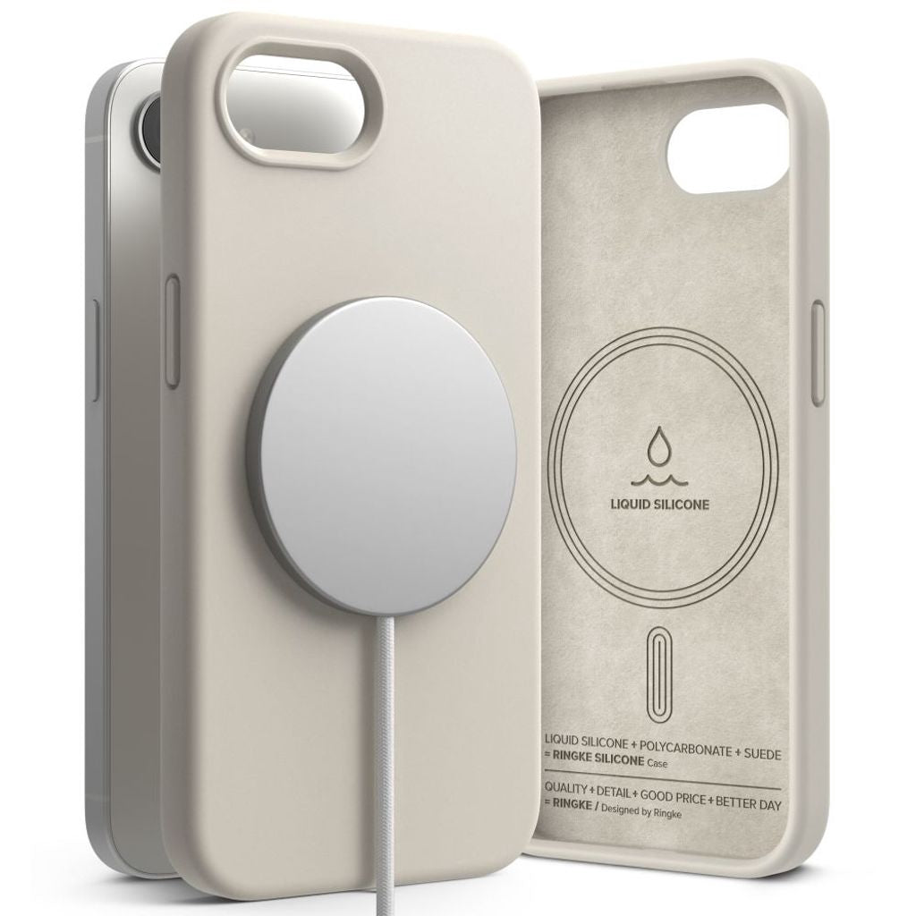 Ringke Silikon Magsafe-skal till iPhone 16E - Beige