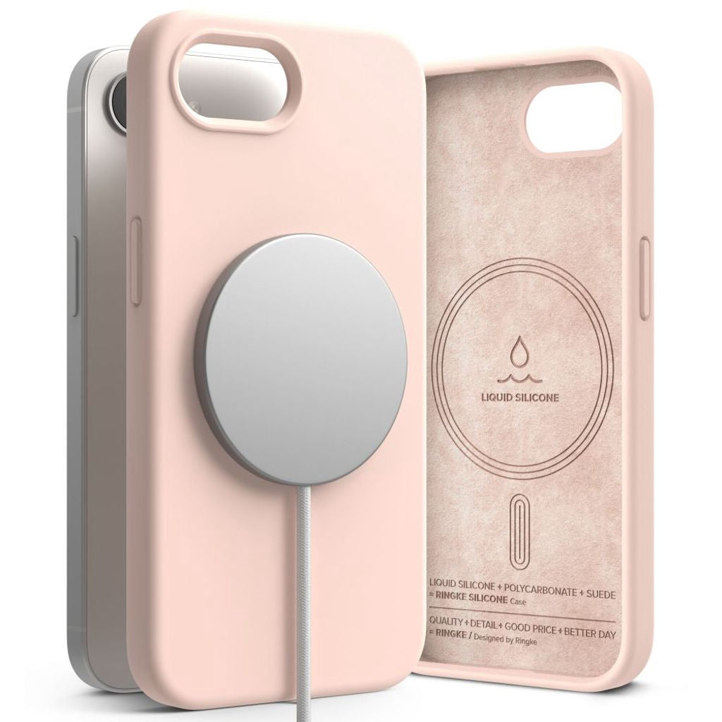 Ringke Silikon Magsafe-skal till iPhone 16E - Rosa