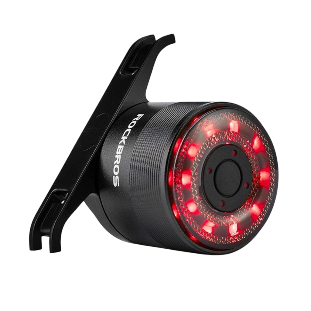 Rockbros Q1 bike light rear 7 colors LED + USB-C - USB-A cable - Black