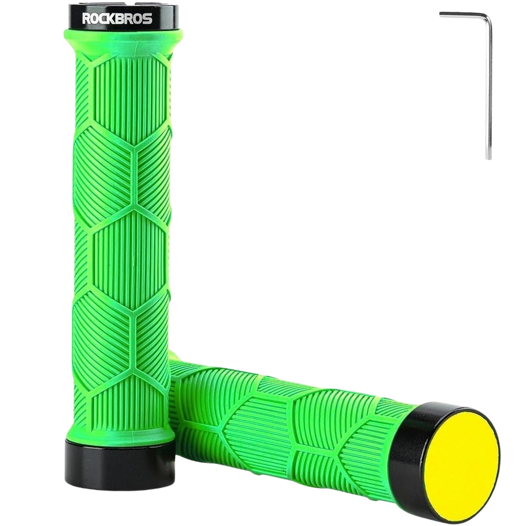 Rockbros bicycle grip with reflex - green