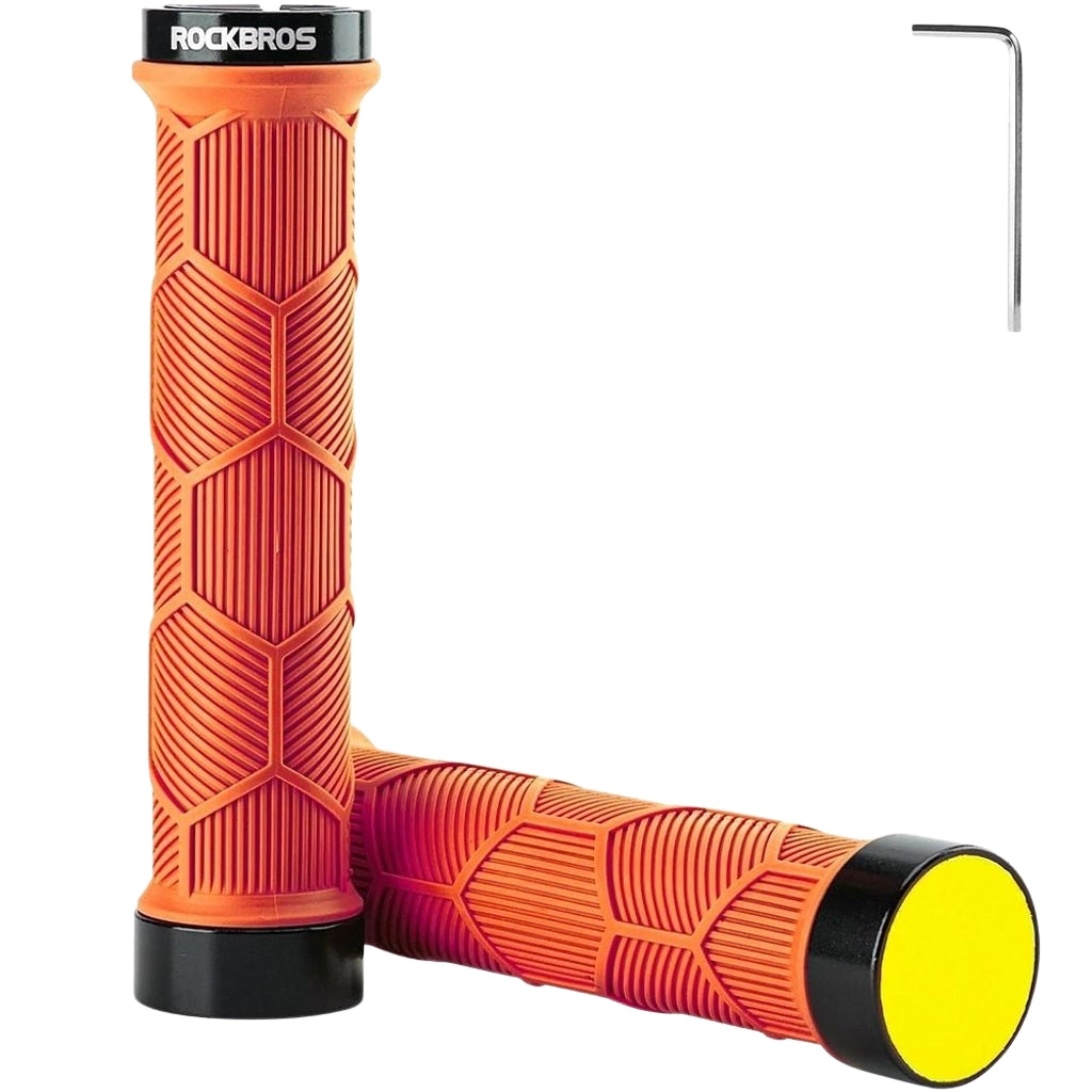 Rockbros bicycle grip with reflex - orange