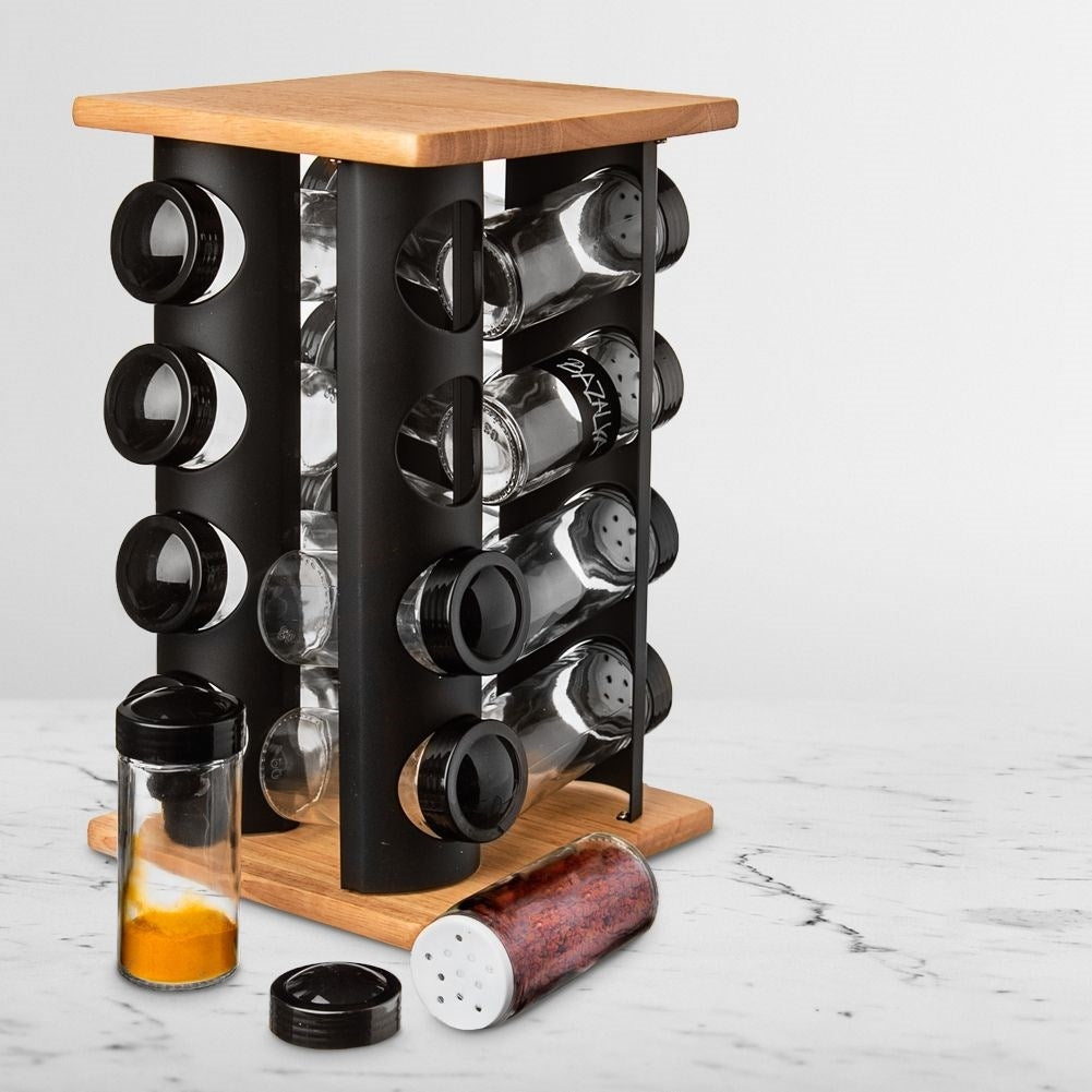 Rotating Spice Rack with 16 Containers
