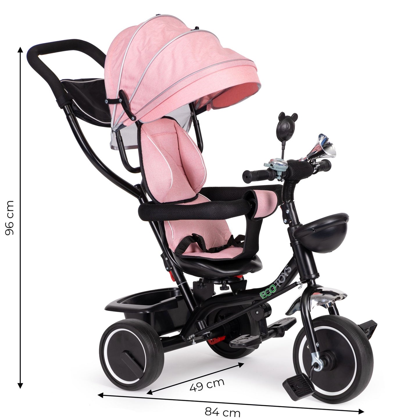 Rotating tricycle, stroller seat
