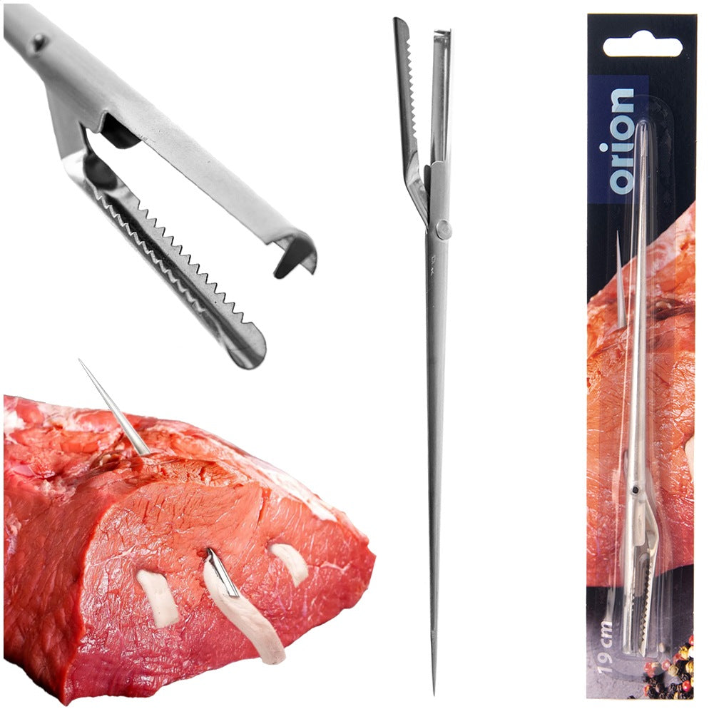 Roulade skewer, meat, steel, 19 cm