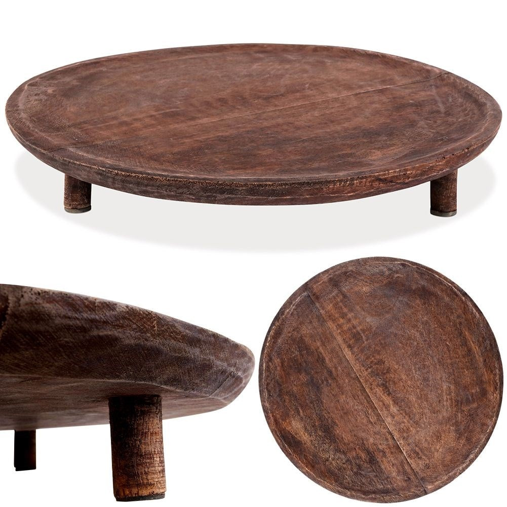 Round Cutting Board in Mango Wood for Cutting and Serving
