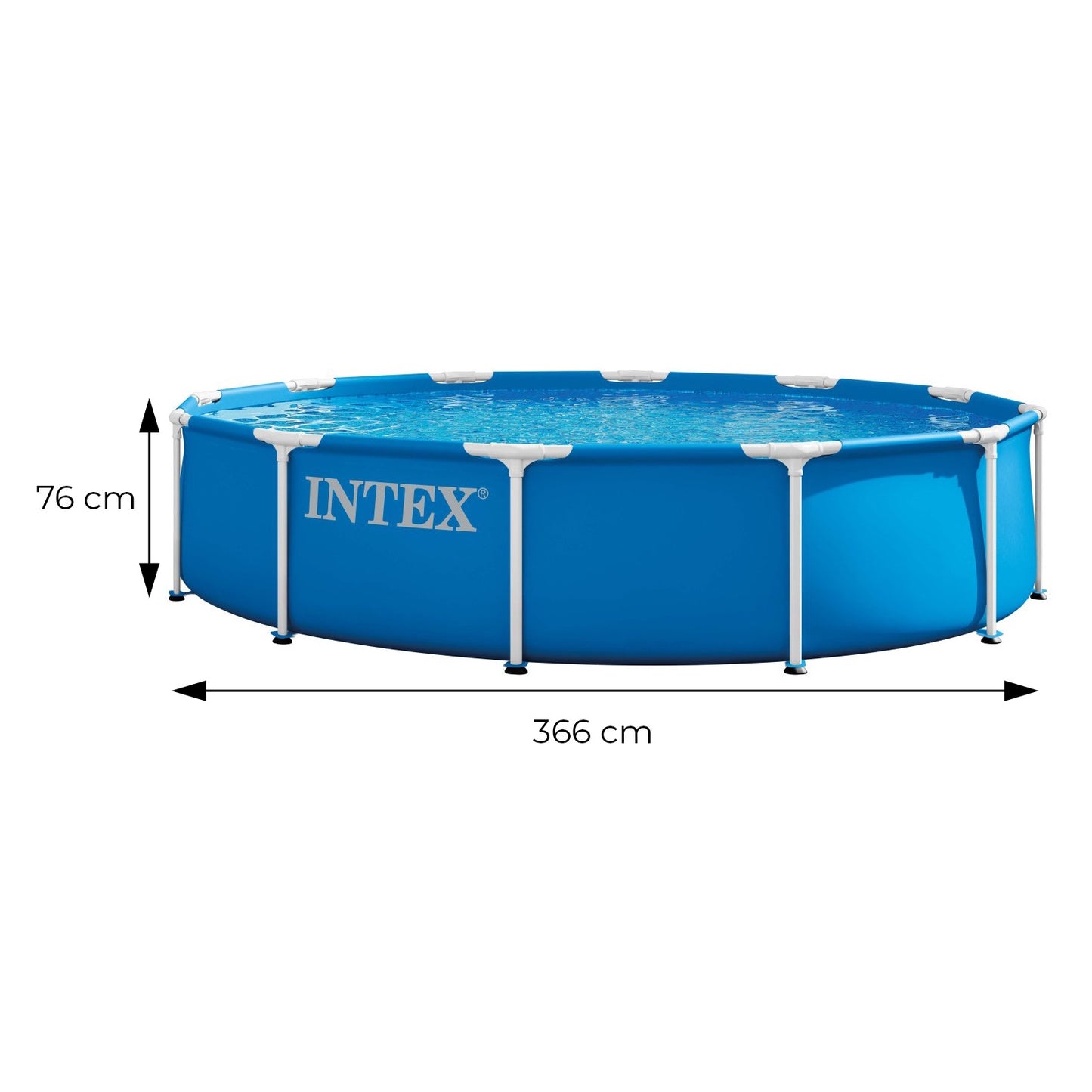 Round Frame Garden Pool 366x76 cm, 6503L Capacity