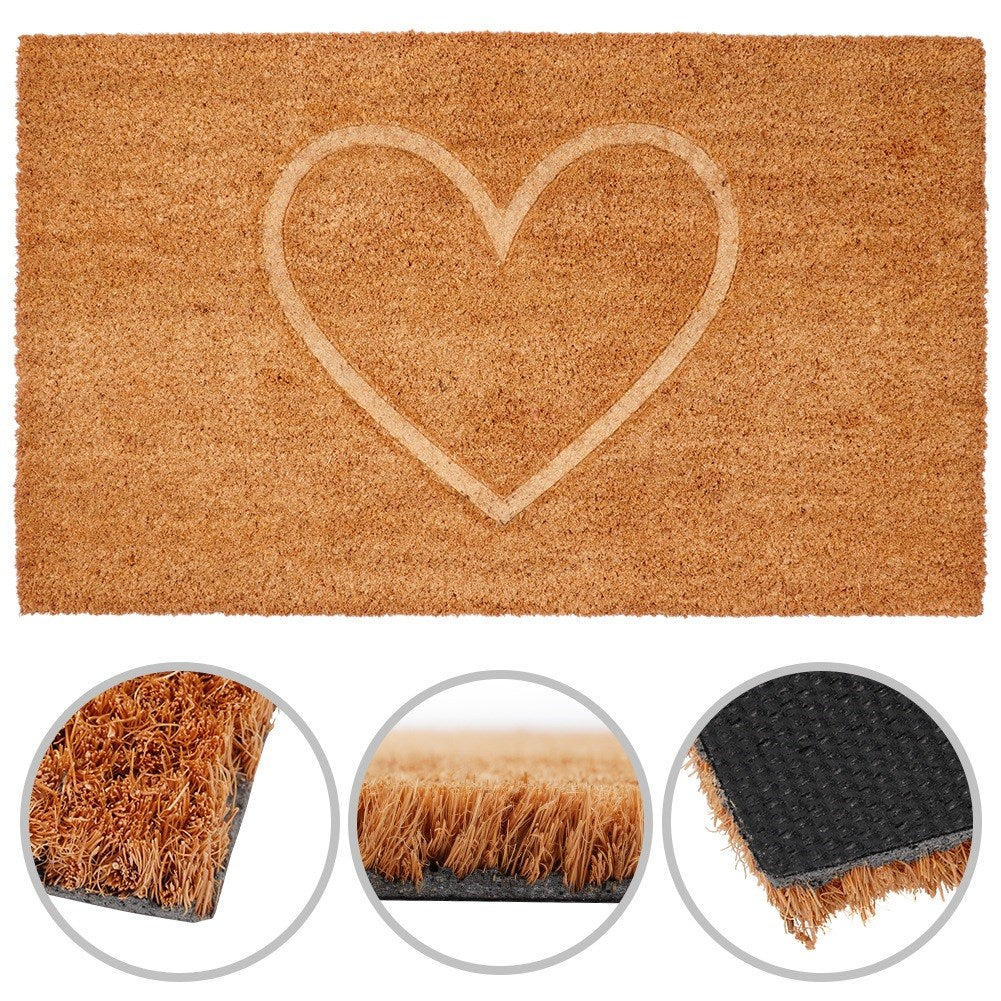 Rubberized coconut fiber doormat 75x45.5 cm
