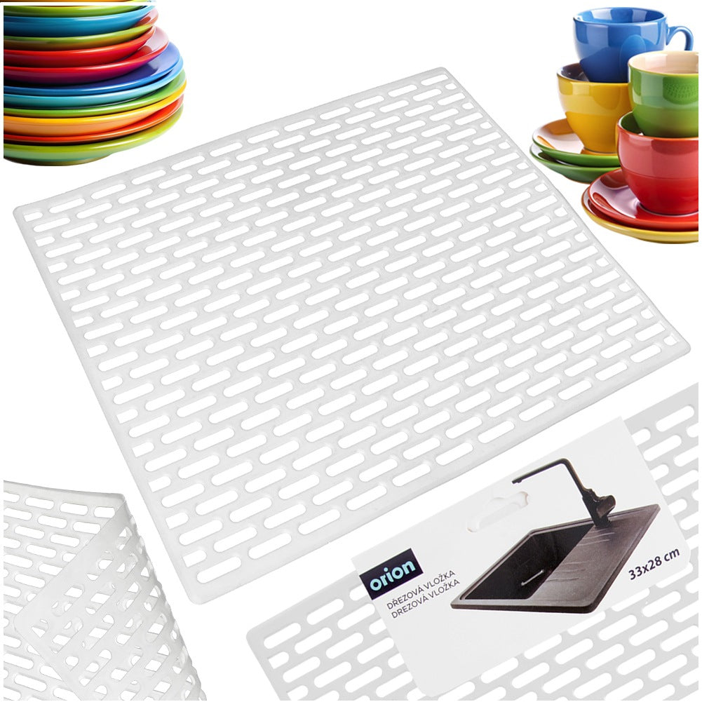 Rubber sink mat white 33x28 cm