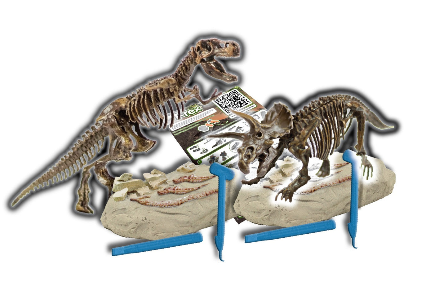 Dinosaur Fossil Excavation Kit: T-Rex & Triceratops