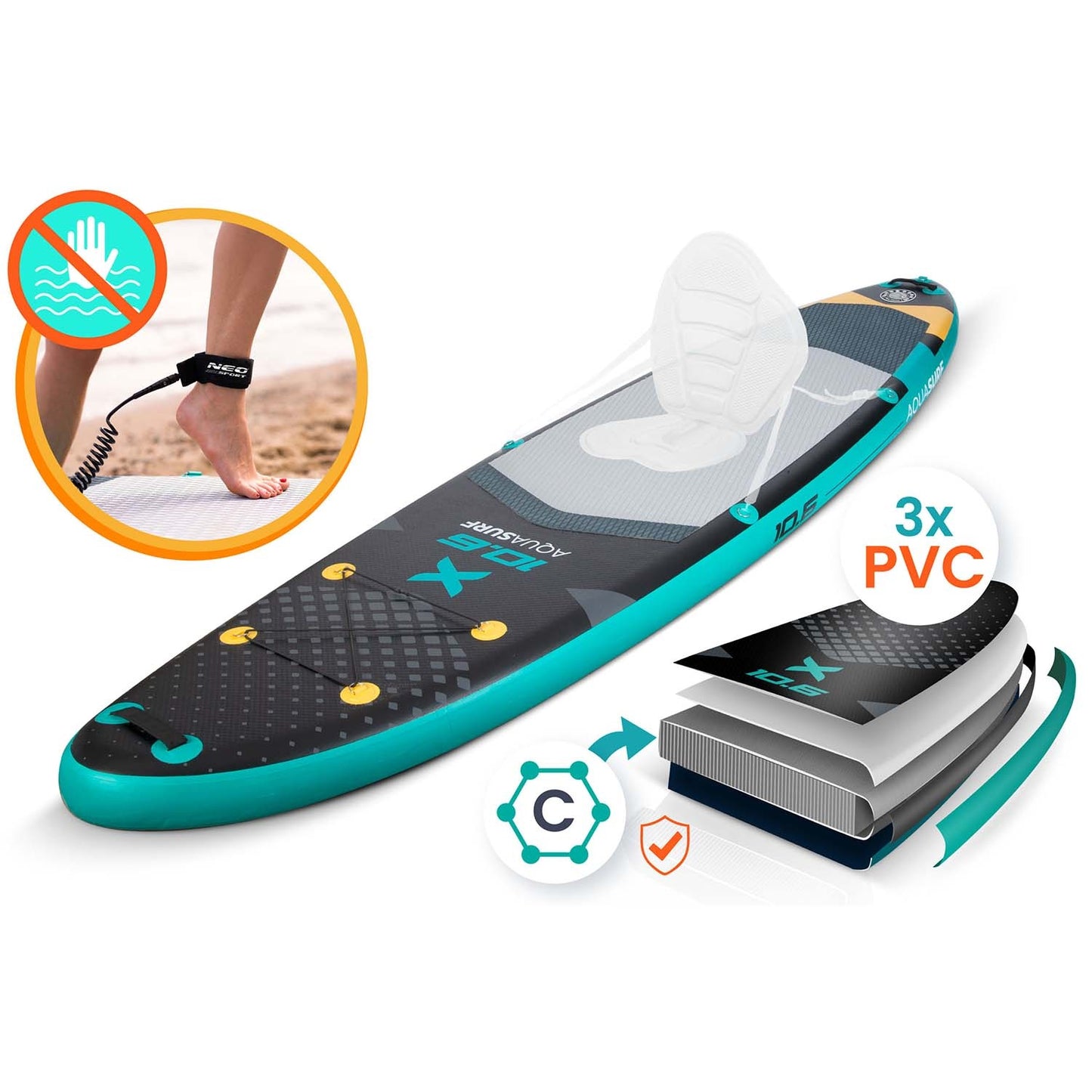 SUP Board 320 x 84 x 15 cm, Neo-Sport Design