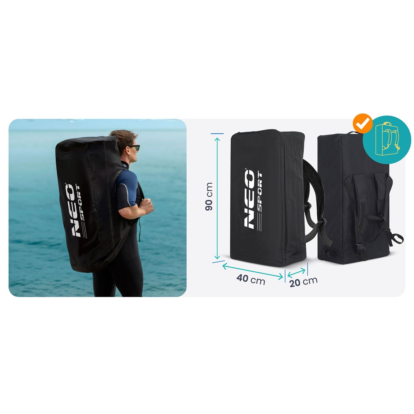 SUP Board 320 x 84 x 15 cm, Neo-Sport Material
