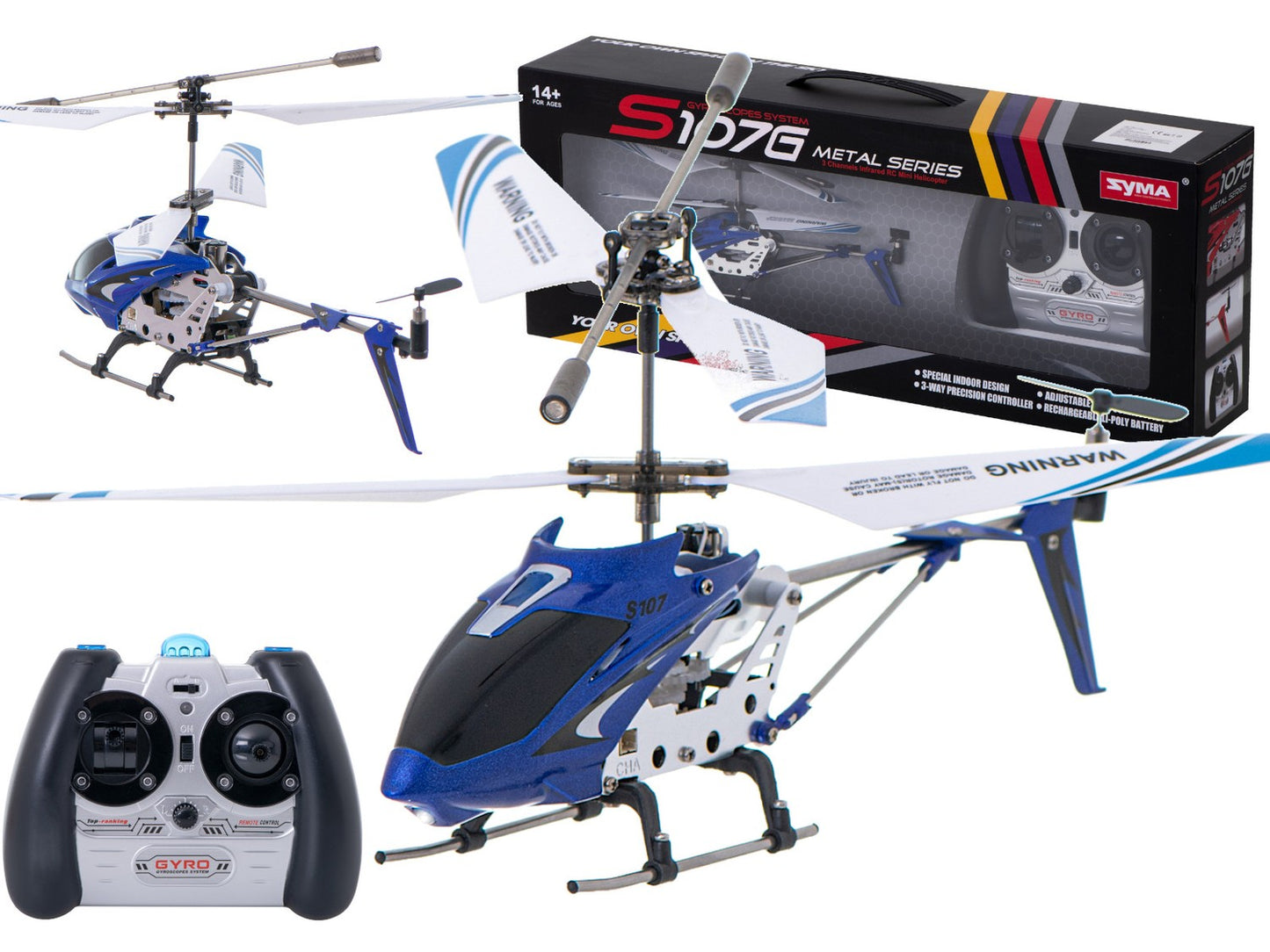 SYMA S107G RC helicopter blue