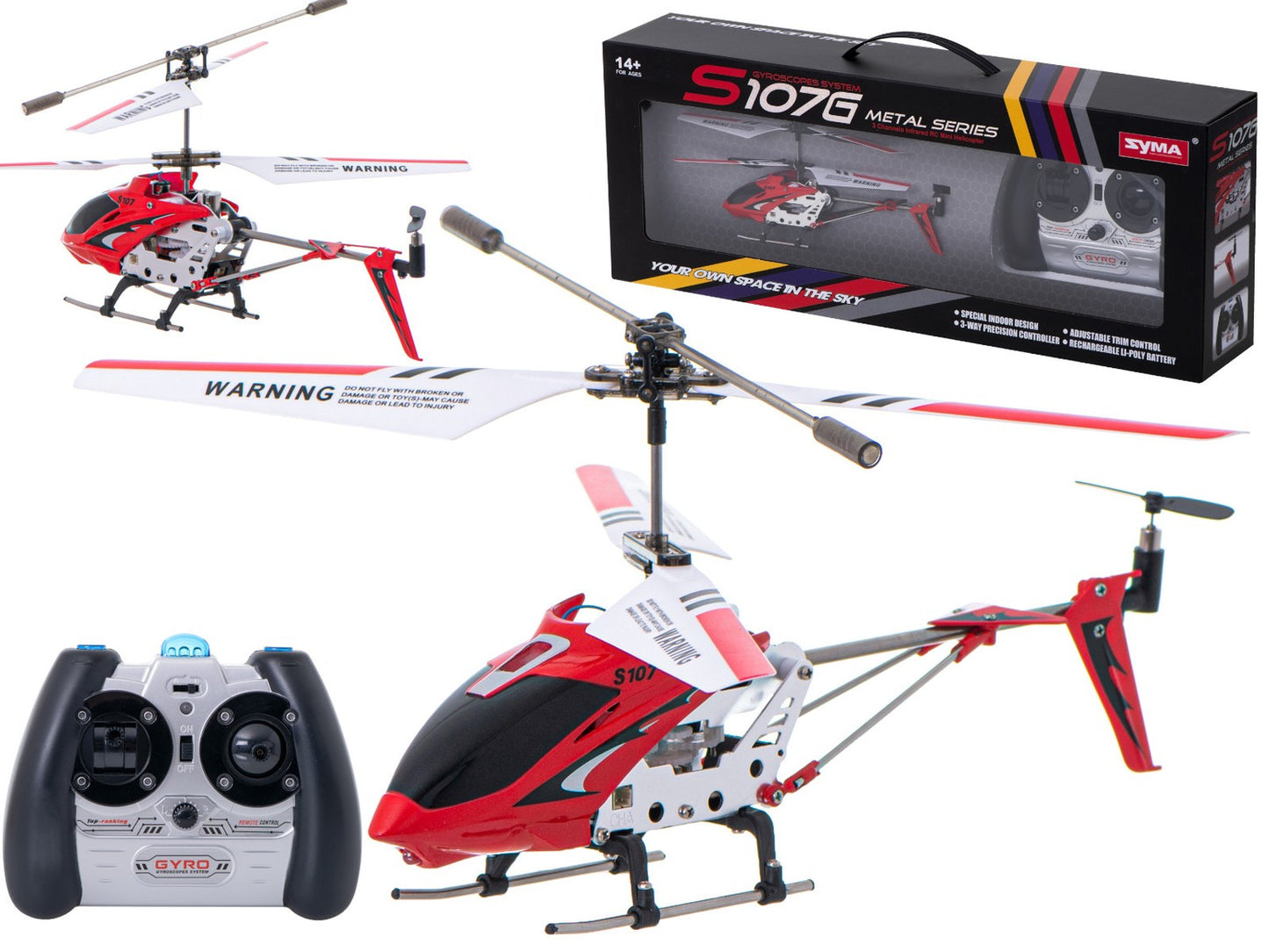 SYMA S107G RC helicopter red