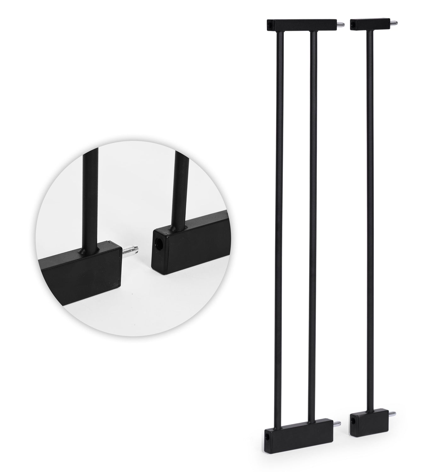 Safety gate barrier, 74-100 cm, for stairs and doors, metal and wood, additional panels, ECOTOYS