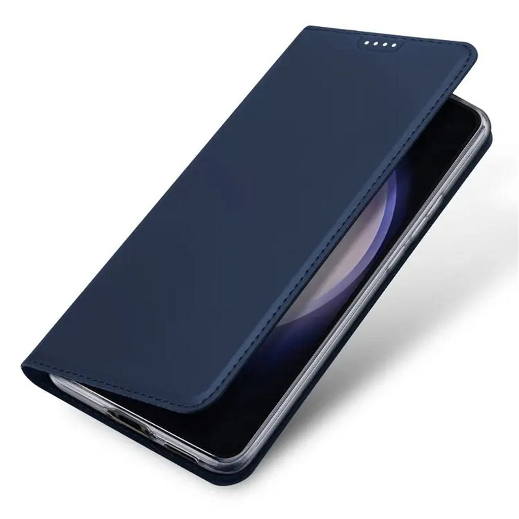 Samsung Galaxy S23 FE PU Leather Case with Card Holder - Blue