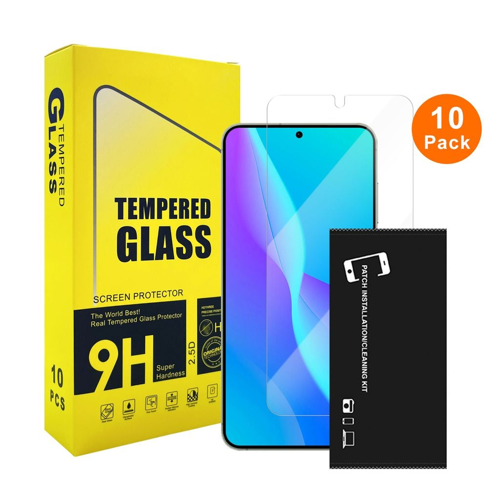 Samsung Galaxy S25 tempered glass screen protector 0.18 mm, 10-pack Bulk