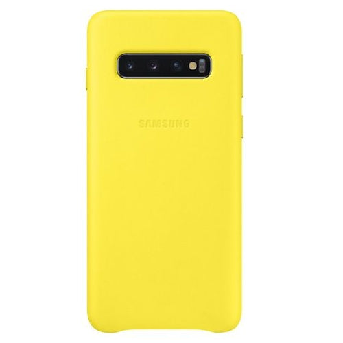 Samsung Leather Cover for Samsung Galaxy S10 - Yellow