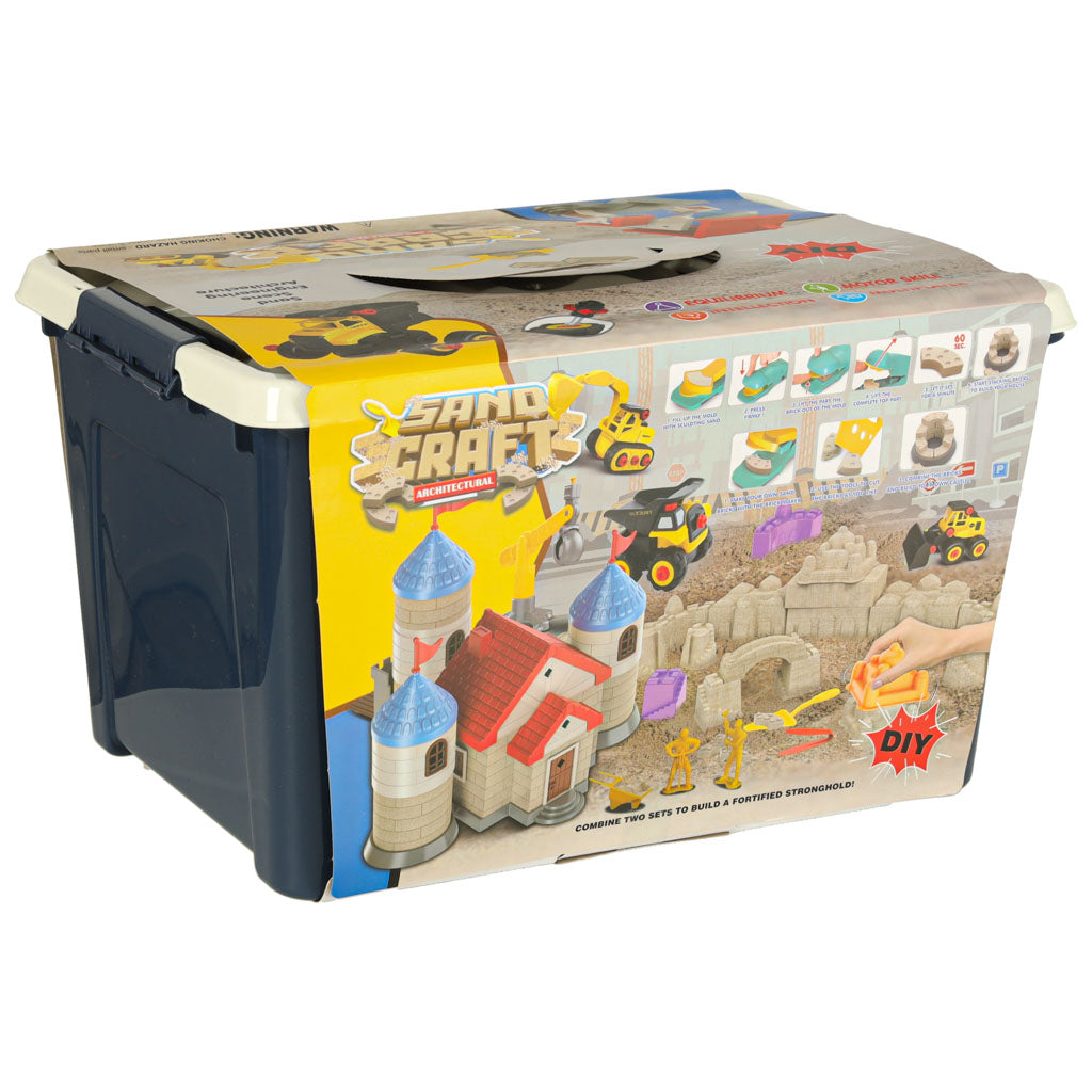 Sand Play Set – 1100g with Castle & Vehicle Molds