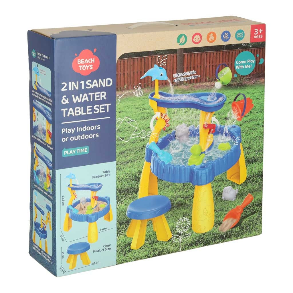 Sand and Water Table with Two-Level Track Accessories